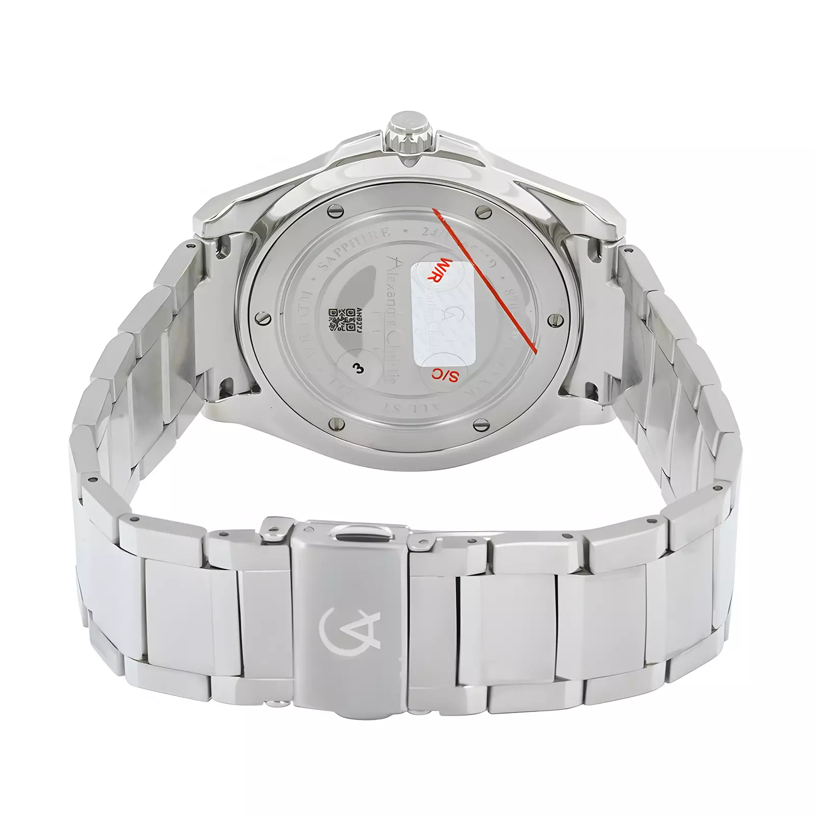 Alexandre Christie Sapphire Glass - Jam Tangan Analog Pria - Silver - Stainless Steel - 8705 MDBSSSL