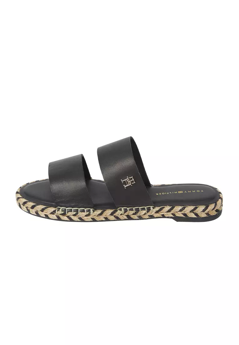 Discount on Tommy Hilfiger  shoes - SKU: Women's Leather Flat Espadrille Sandals