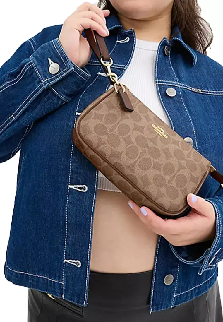 Nolita 19 Shoulder Bag In Signature Canvas Tan Brown CW426