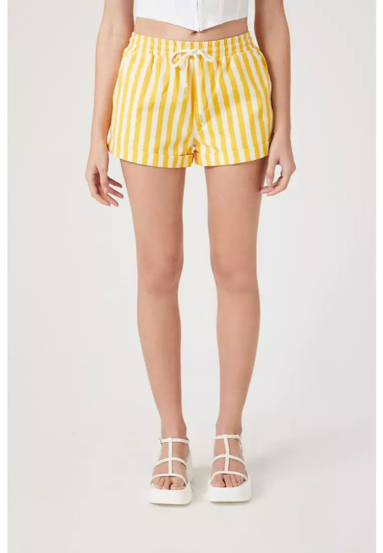 Forever 21 yellow shorts hot sale