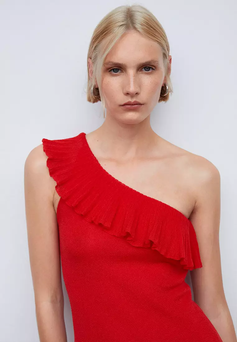 Asymmetric Ruffled Dress