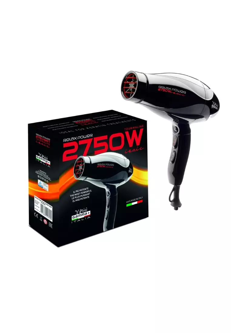 Buy Gamma Piu Gamma Piu Relax Power Ionic Black Hair Dryer (2350-2750w)  [GMP106] Online