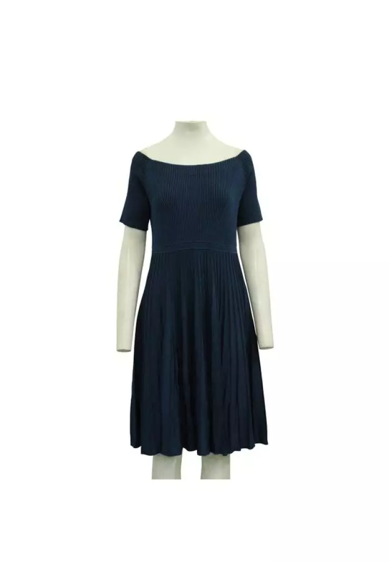 Jason wu pleated navy deals dress