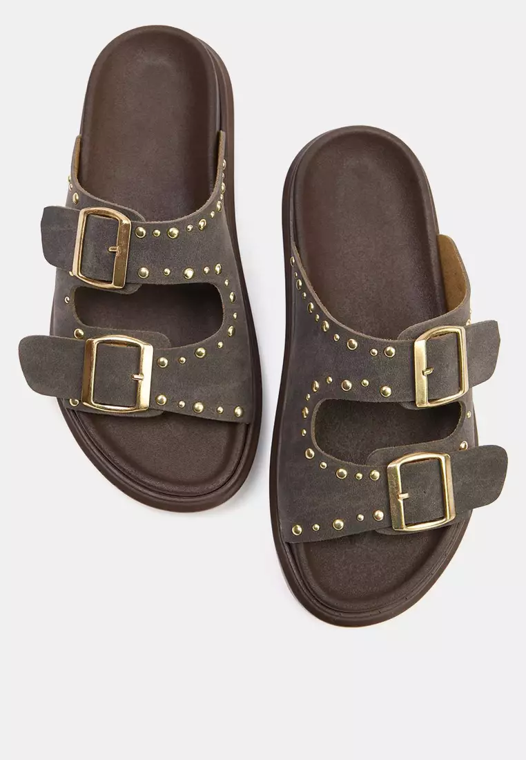 Stud Buckle Sandals