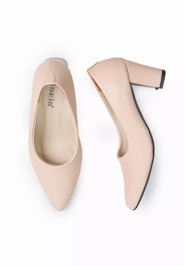 SEIS Vomo Sepatu Kerja Wanita | Sepatu Heels Wanita Hak 7 cm