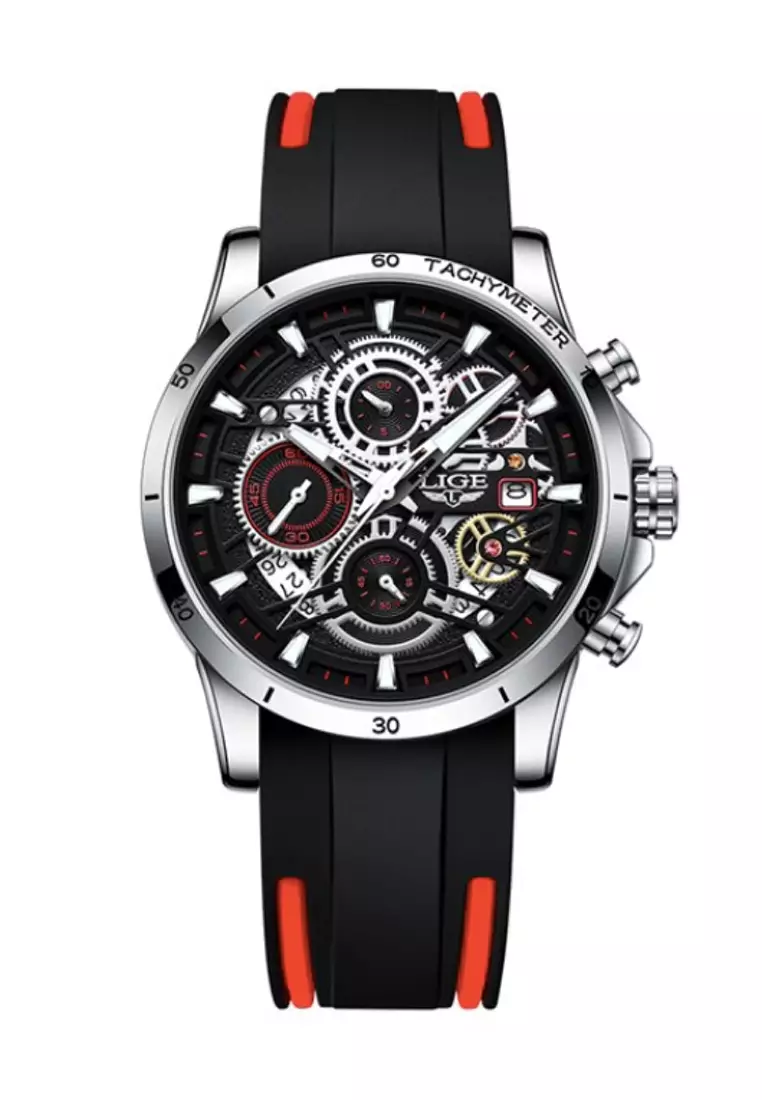 Buy LIGE Chronograph Unisex Stainless Steel Quartz Watch, Black