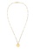 ELLI GERMANY gold Necklace Satellite Chain Plate Pendant Hammered Gold Plated 28F94AC28EC360GS_3