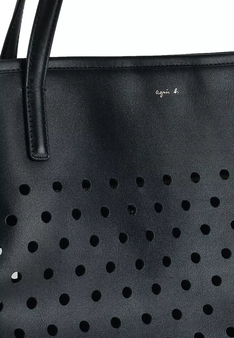 Perforated Leather Tote Bag