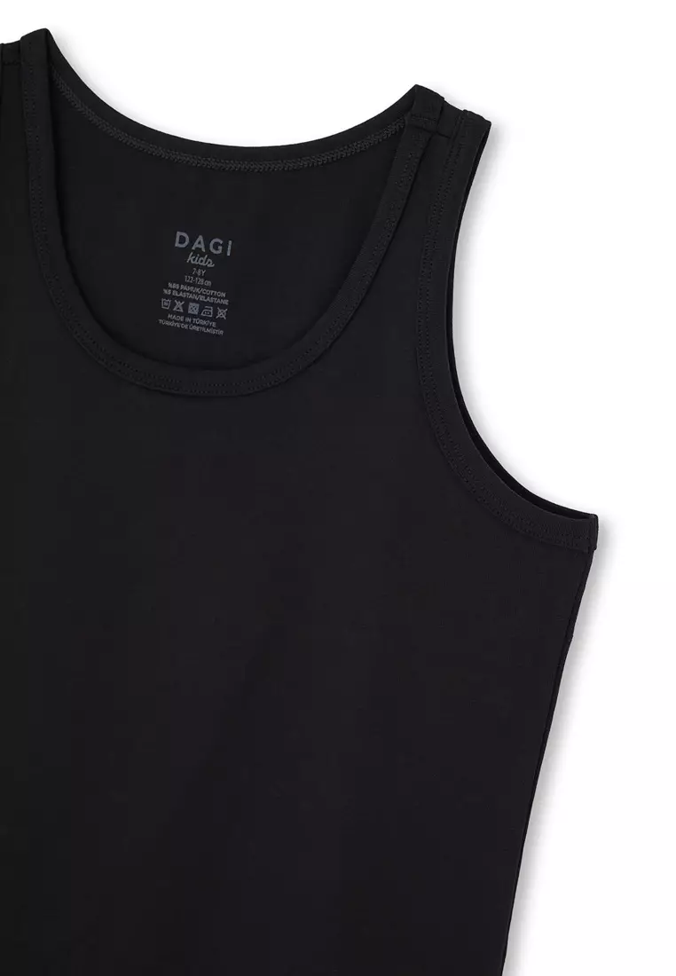 Buy DAGİ 2 Pack Black Basic Tanktops, U-Neck, Slim Fit, Sleeveless  Underwear for Men 2024 Online