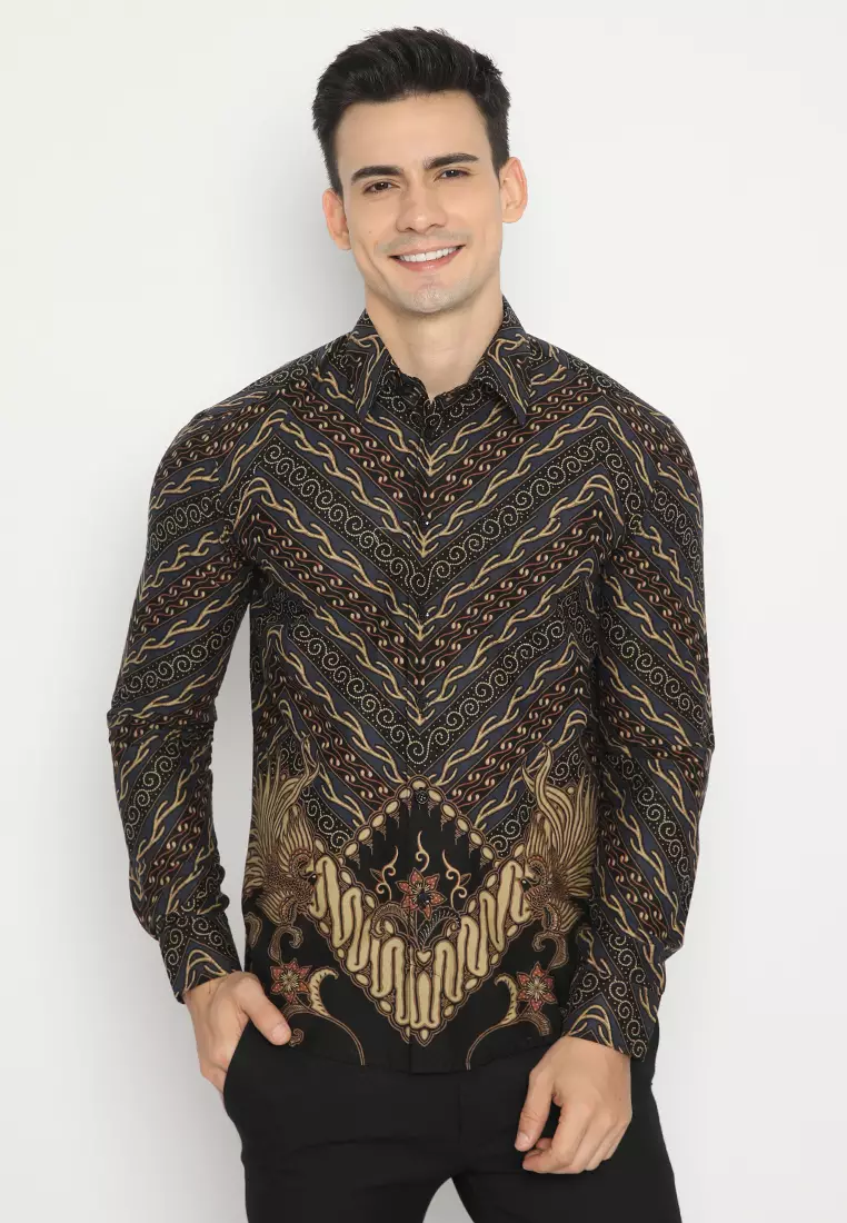 Batik Shirt Wardhana - Black