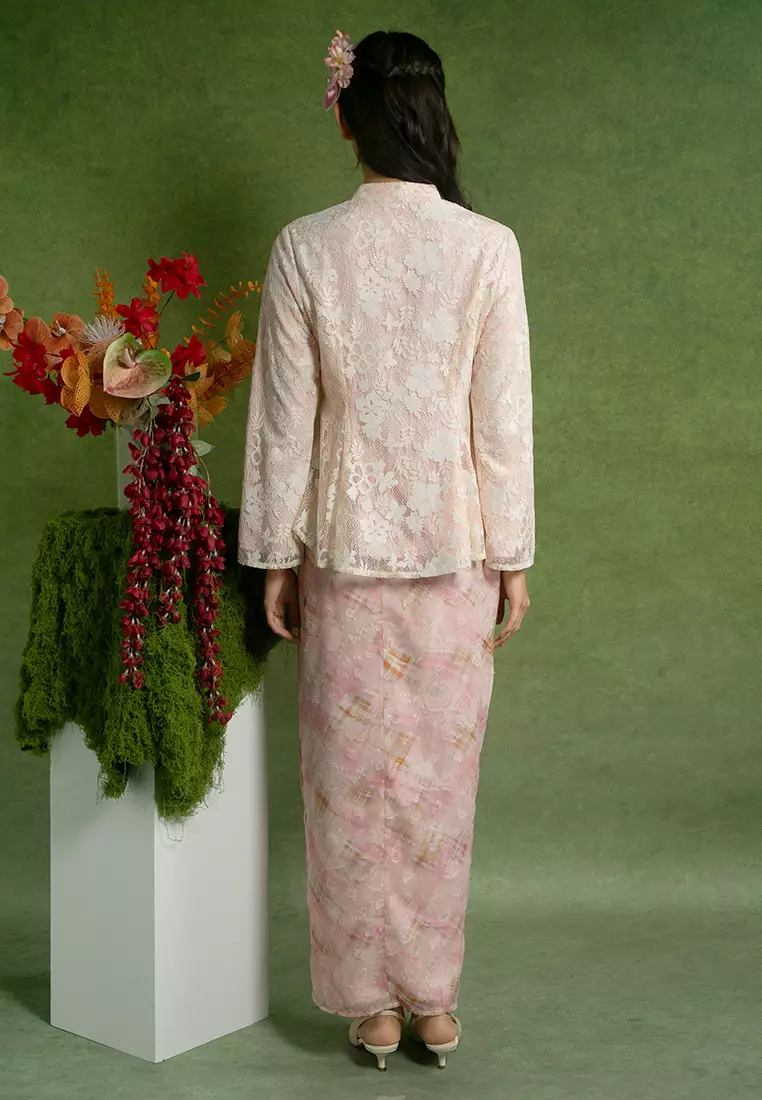 Dewi Peplum Top with skirt set