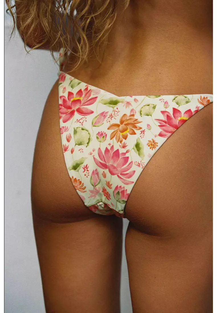 Kelly Side-Ties Cheeky Bikini Bottoms, Oasis