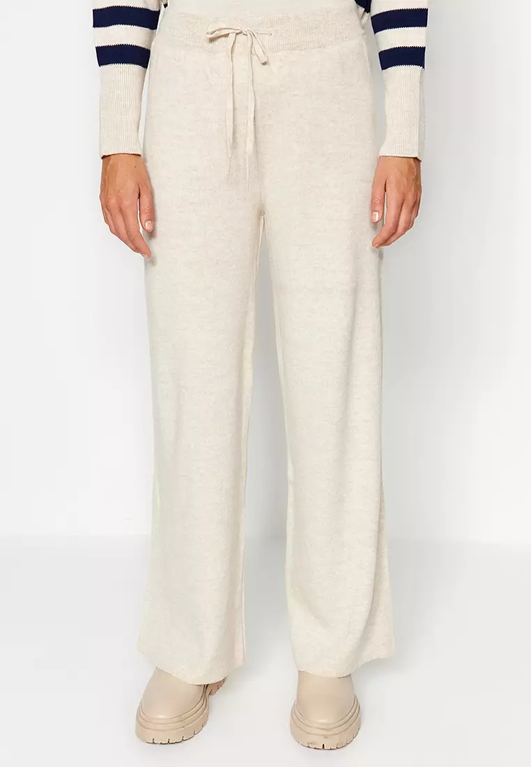 Stripe Knitted Cardigan and Trousers Set