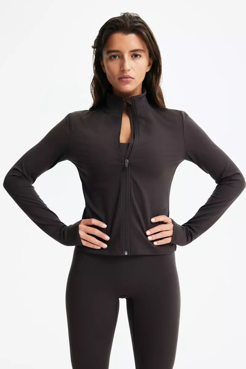 Zip-through sports jacket with SoftMove™