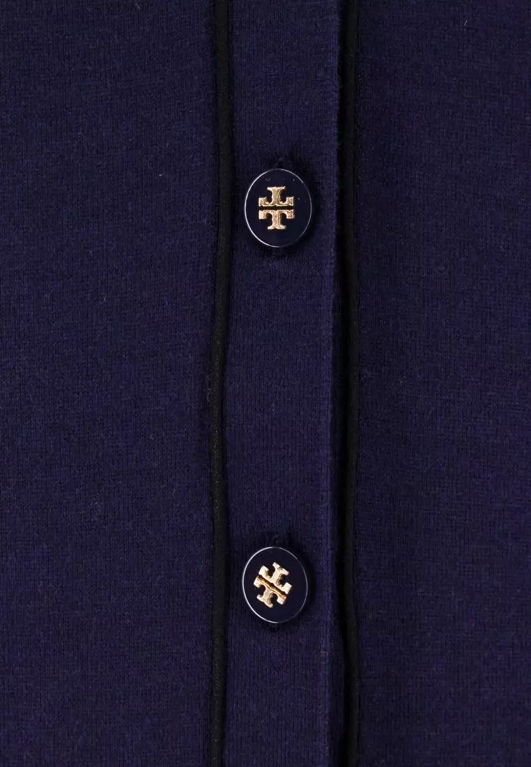 Tory burch navy cardigan cheap