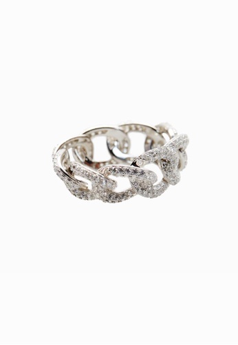 Buy Shantal Jewelry Cubic Zirconia Silver Chain Ring Online Zalora Singapore