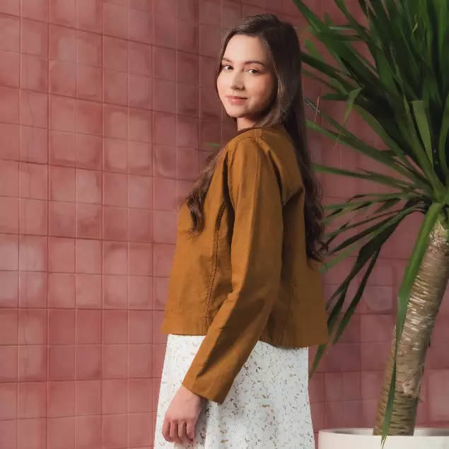C2 Thanza Brown Set Pieces Dress Wanita