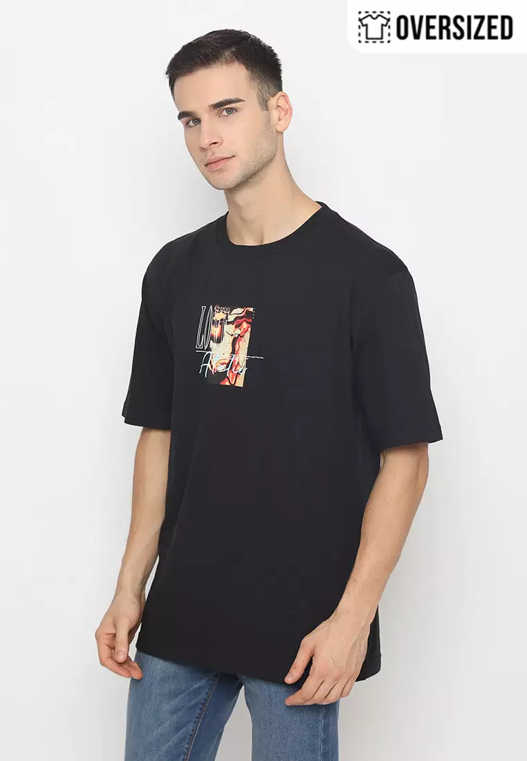RBJ T-Shirt Cotton Combed Oversized Pria 2079350041