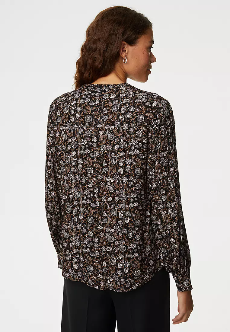 Shimmer Floral Printed Blouse