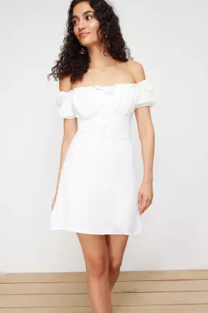 white long sleeve off the shoulder lace dress White Off the shoulder Lace Long Sleeves Bridal Gowns Sheath Simple Custom Made Wedding Dresses