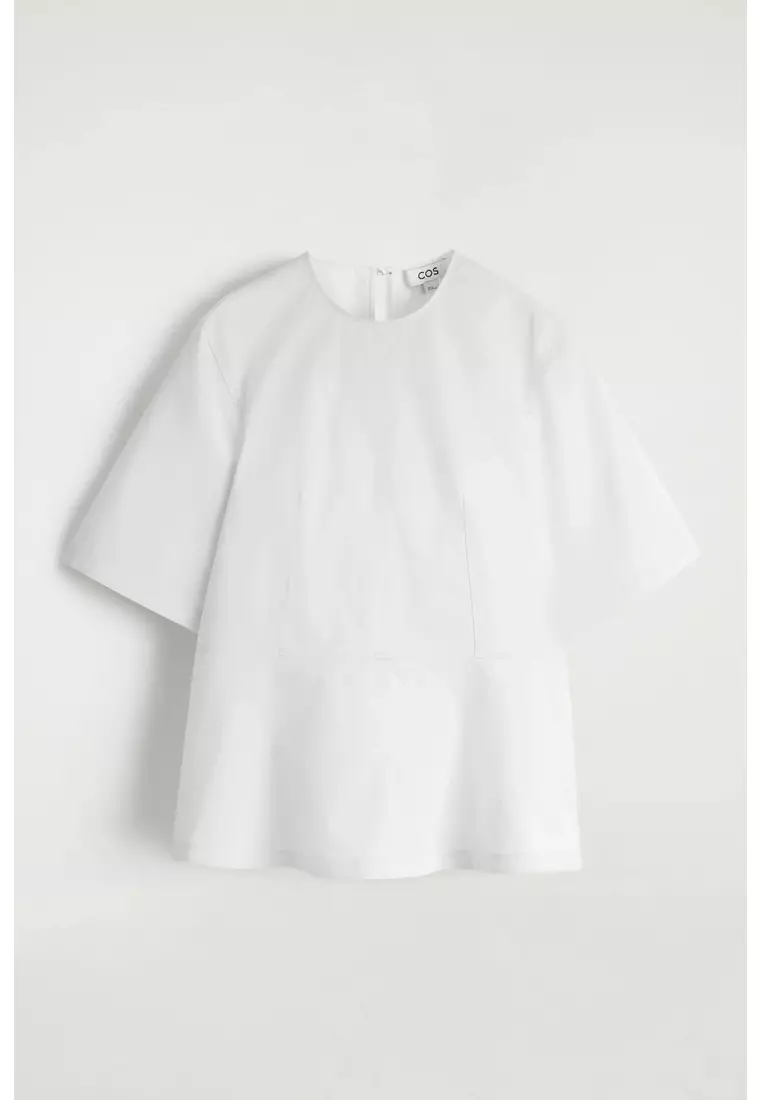 COTTON PEPLUM TOP