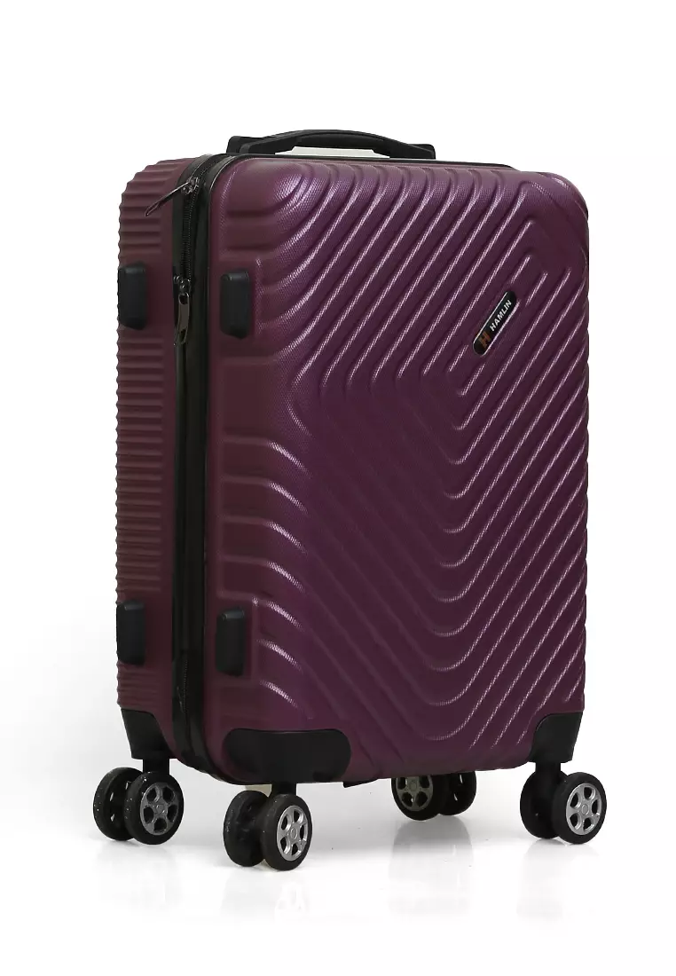 Carlton Koper Hardcase Unisex Size 20 Inch Uniqe Design Tas Travel Large Compartment Material ABS+PVC Coated ORIGINAL - Purple