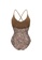 Ozero Swimwear brown SELIGER One-Piece Sustainable Swimsuit in Russian Summer Print Mocha F67BAUS86EE7A6GS_7