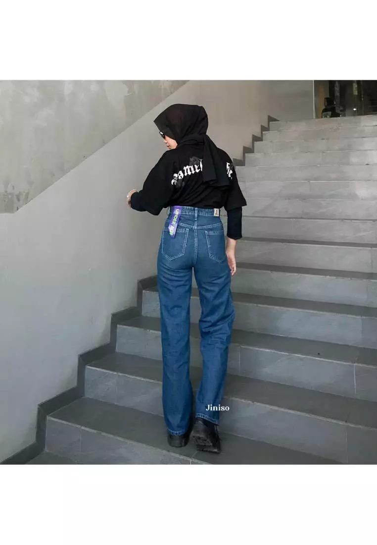 Highwaist Adjustable Baggy Jeans 440 UNDER AGE