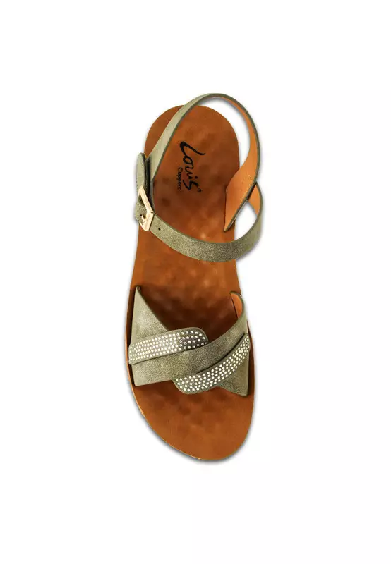 Sling Back Faux Leather Strap Casual Sandals