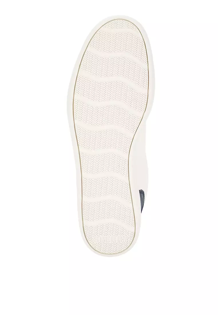 Men's Crew 90 Leather Sneakers Off White Navy Red