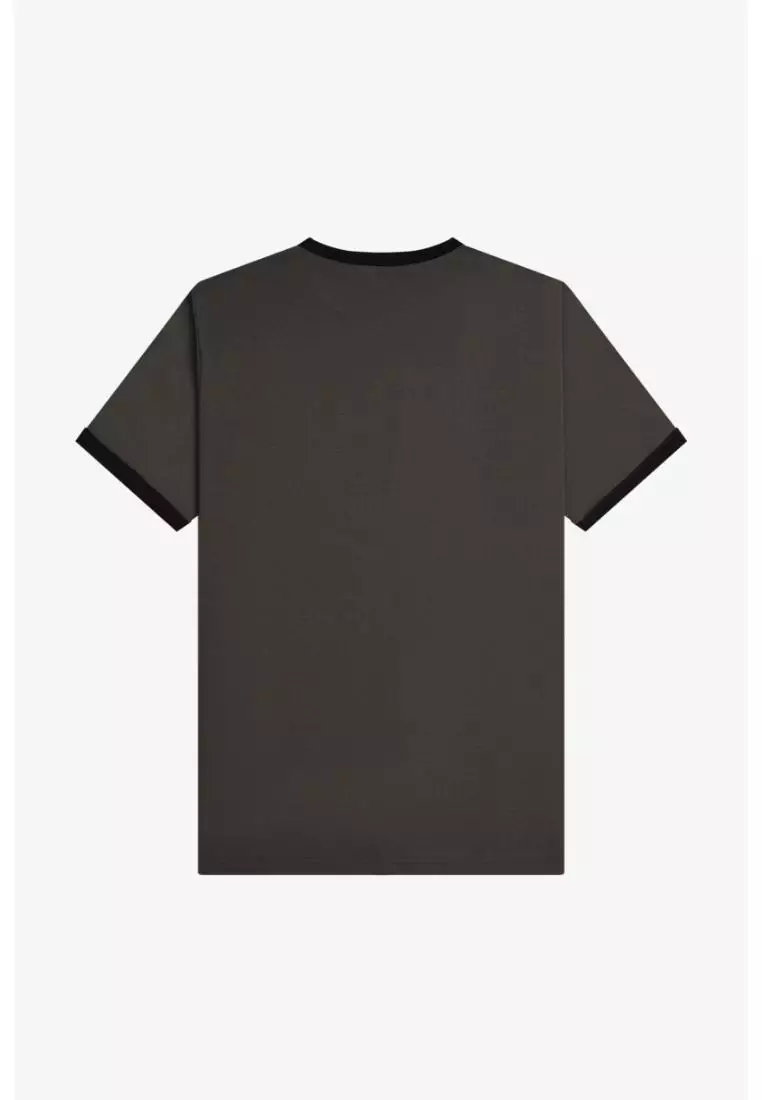 Fred Perry M3519 Ringer T-Shirt (Field Green / Black)
