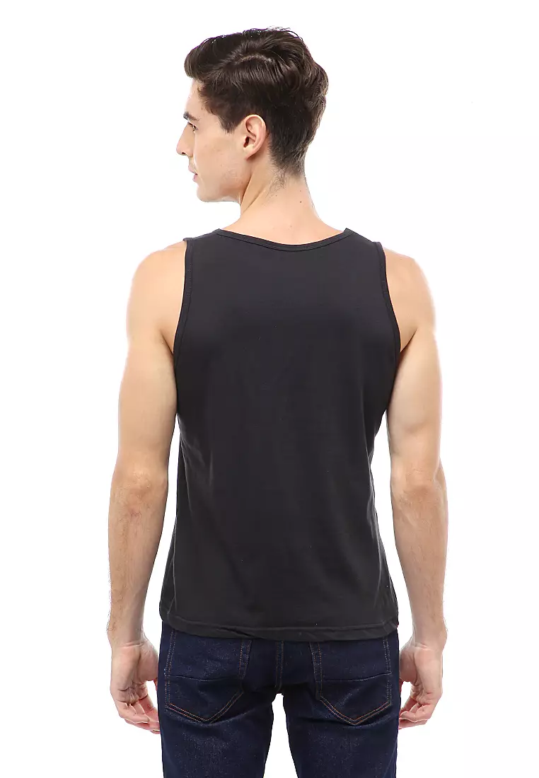 Agies Pakaian Dalam Pria Tank Top Singlet Hope Motive Material Cotton ORIGINAL - White