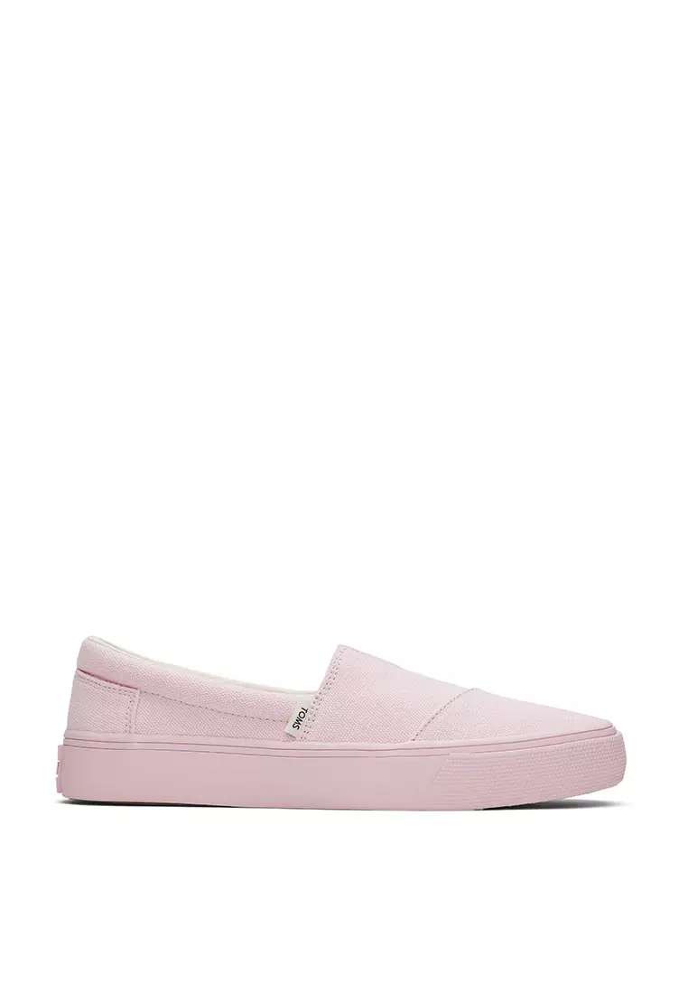 Keds double decker washed leather cheap pale pink slip on sneakers