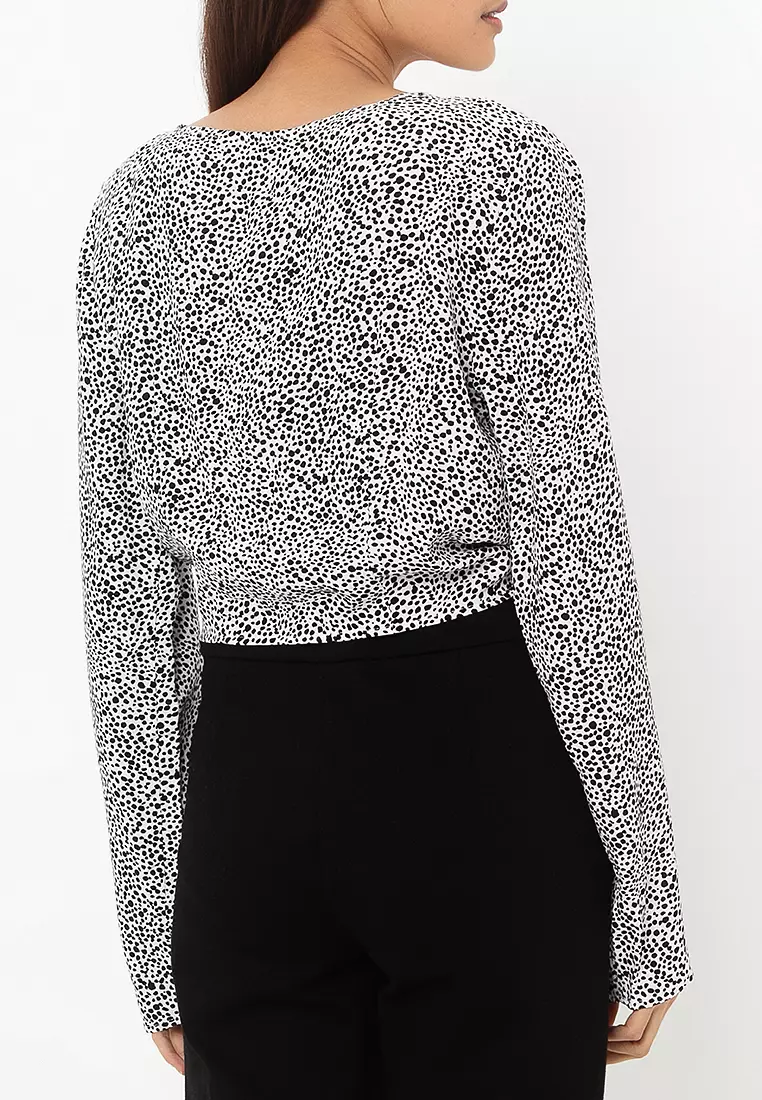 Inga Long Sleeves Ruched Crop Top