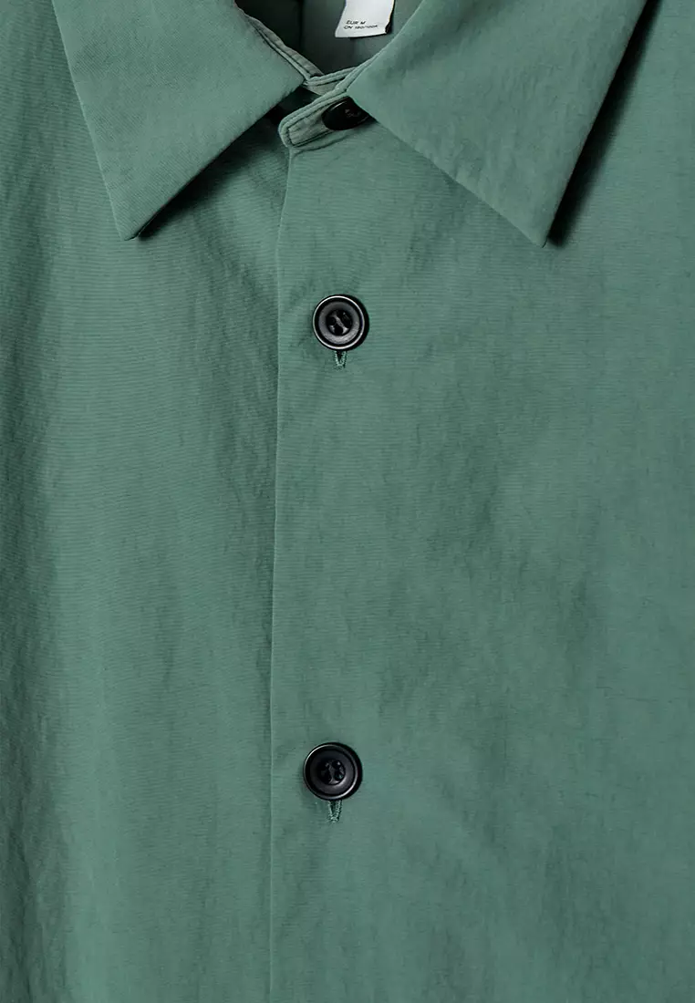 Relaxed Padded Nylon Overshirt