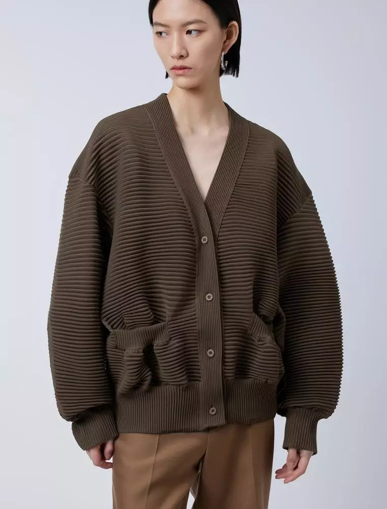 Mid-Length Cardigan Sweater