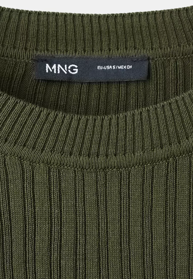 Ribbed Knit T-Shirt