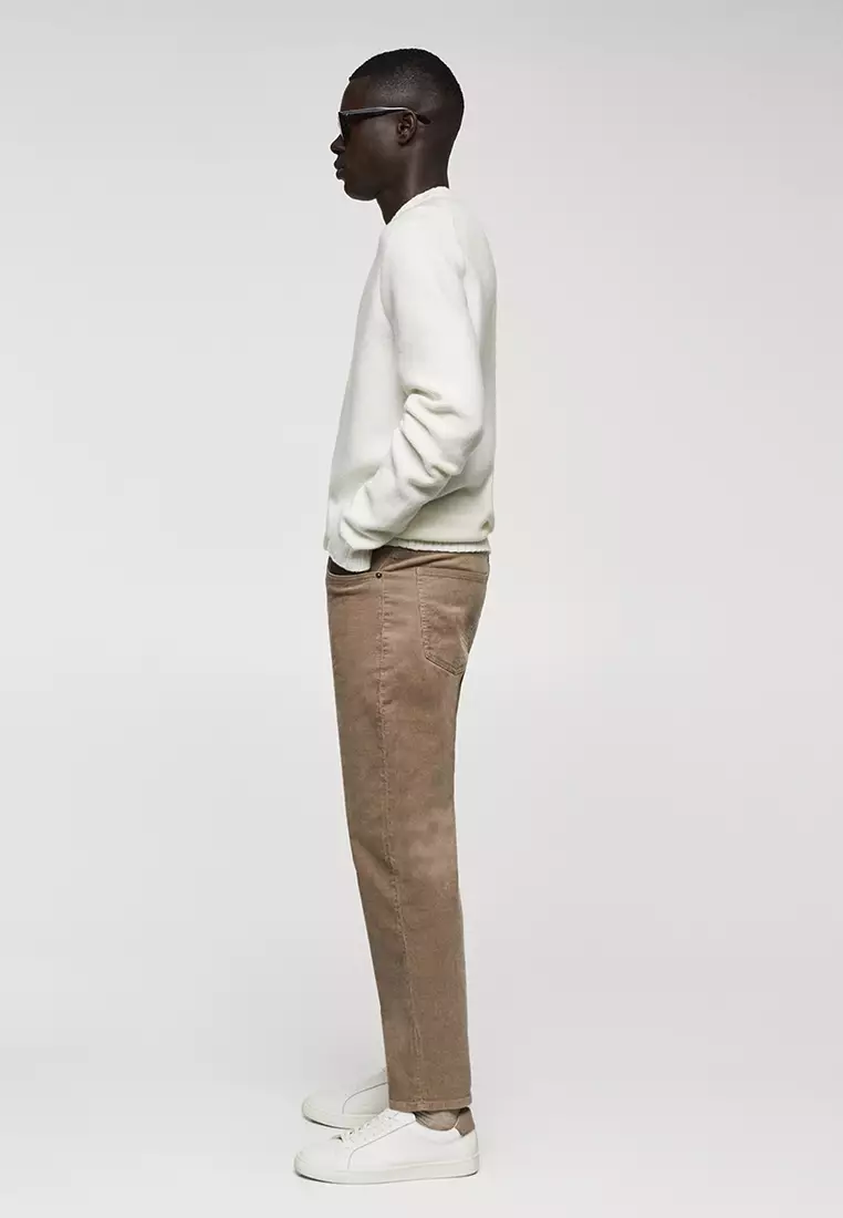 Buy MANGO Man Micro-Corduroy Slim-Fit Trousers 2024 Online | ZALORA ...