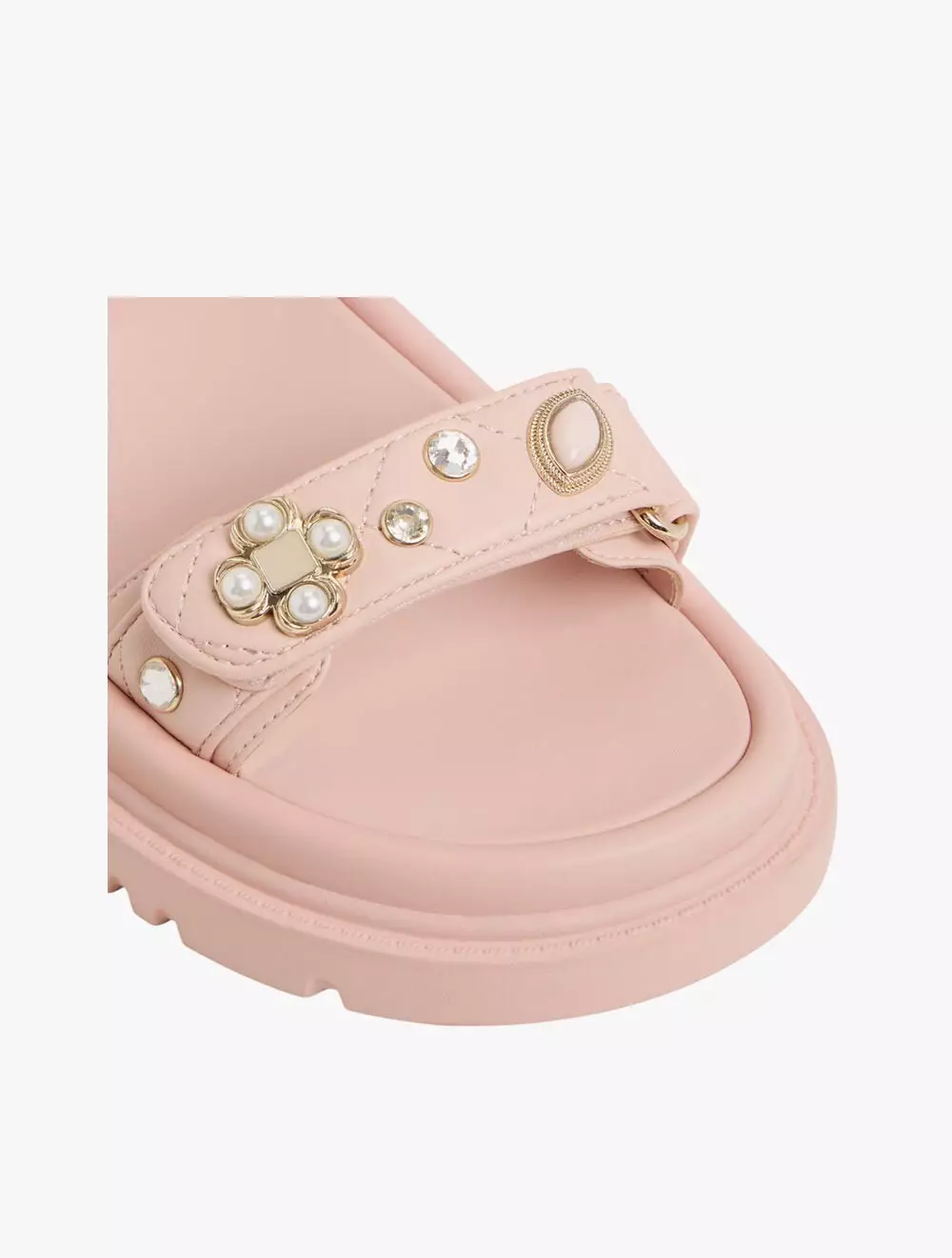 Aldo Gemima Footbed Sandals - Light Pink