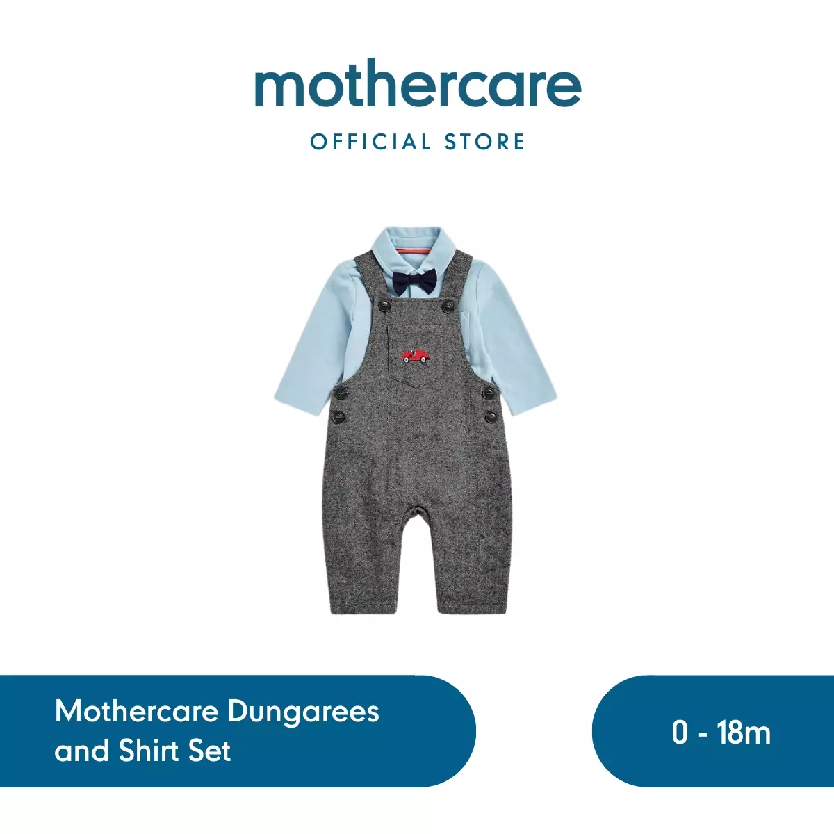 Mothercare Dungarees And Shirt Set Set Pakaian Bayi Laki laki Multicolor