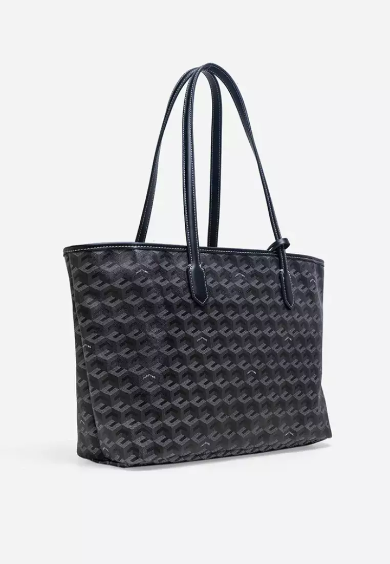 Russo Monogram Tote Bag Black