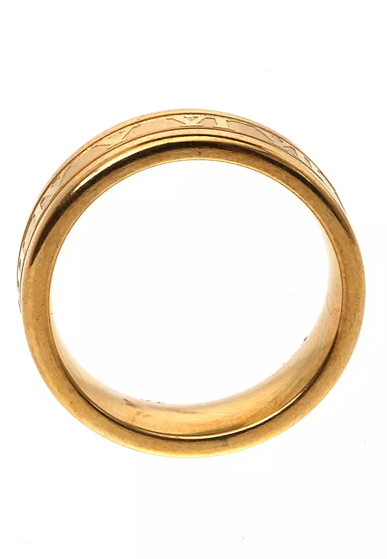 Ethan Ring Cincin Unisex Casual Simple Comfortable Stainless Material Titanium ORIGINAL - Gold