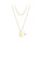Glamorousky silver Fashion Temperament Plated Gold 316L Stainless Steel Star Geometric Square Pendant with Double Layer Necklace 2A2DAAC50BAE51GS_2