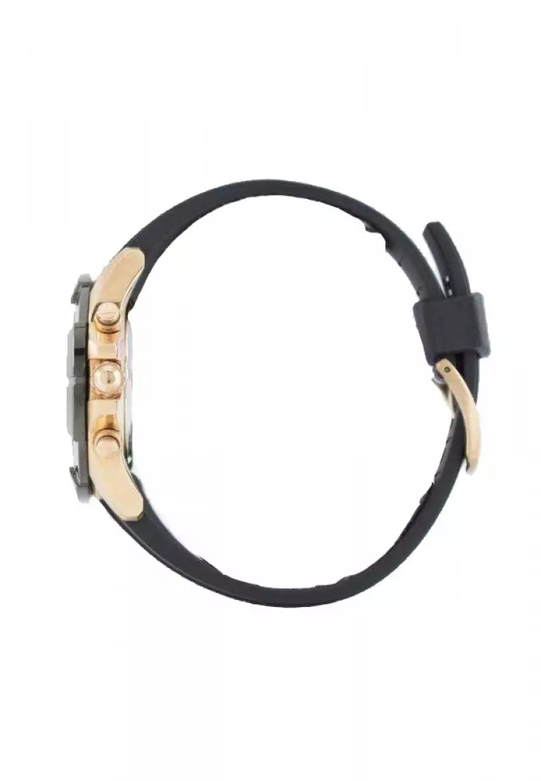 Jam Tangan Pria Seiko Chronograph Original SNDE78P1 Strap Rubber Black