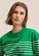 Mango green Striped Cotton-Blend Sweatshirt A5FE1AAC94ABDCGS_3