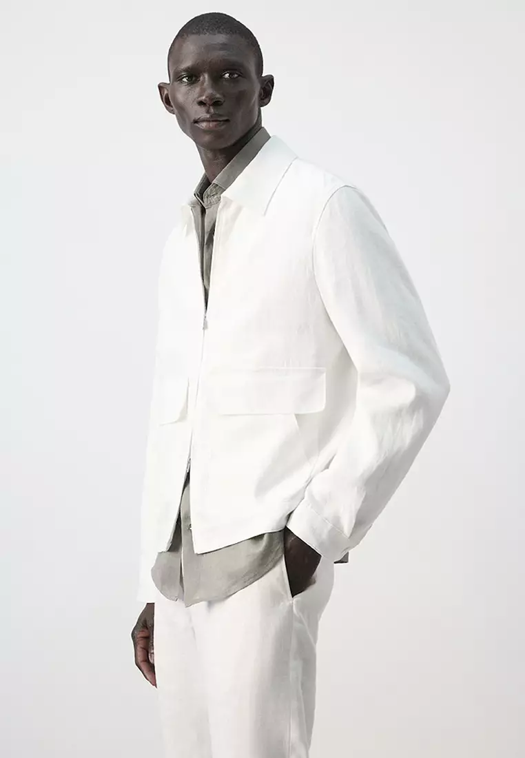 100% Linen Jacket with Pockets