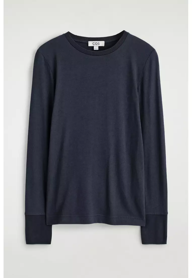 COTTON-JERSEY LONG-SLEEVED TOP