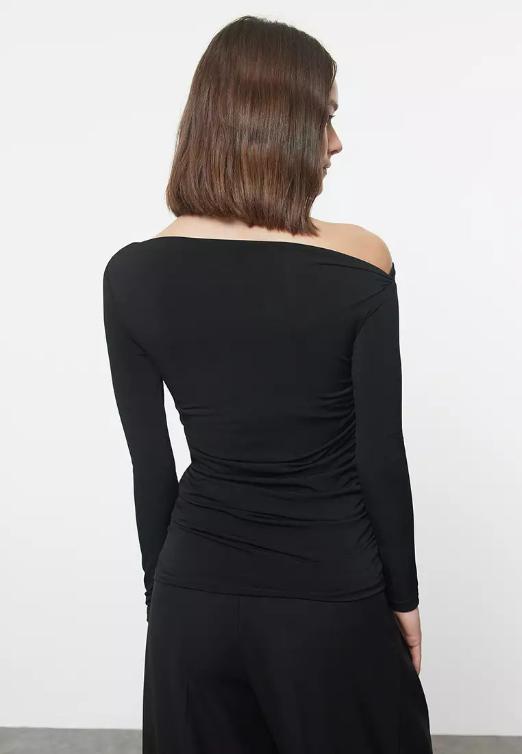 Asymmetrical Ruched Blouse