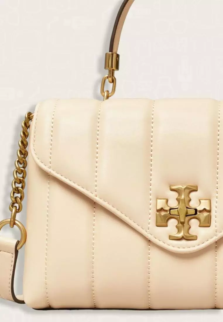 Tory Burch Small Kira Quilted Satchel Brie