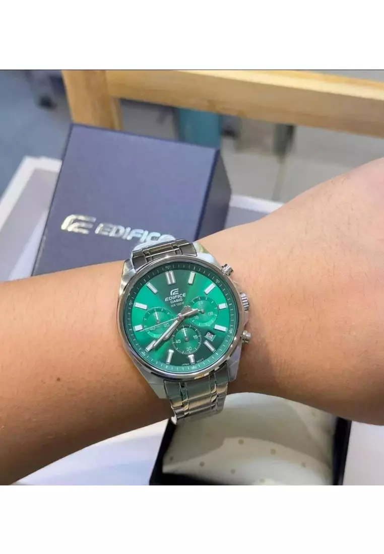 Casio edifice green sale dial